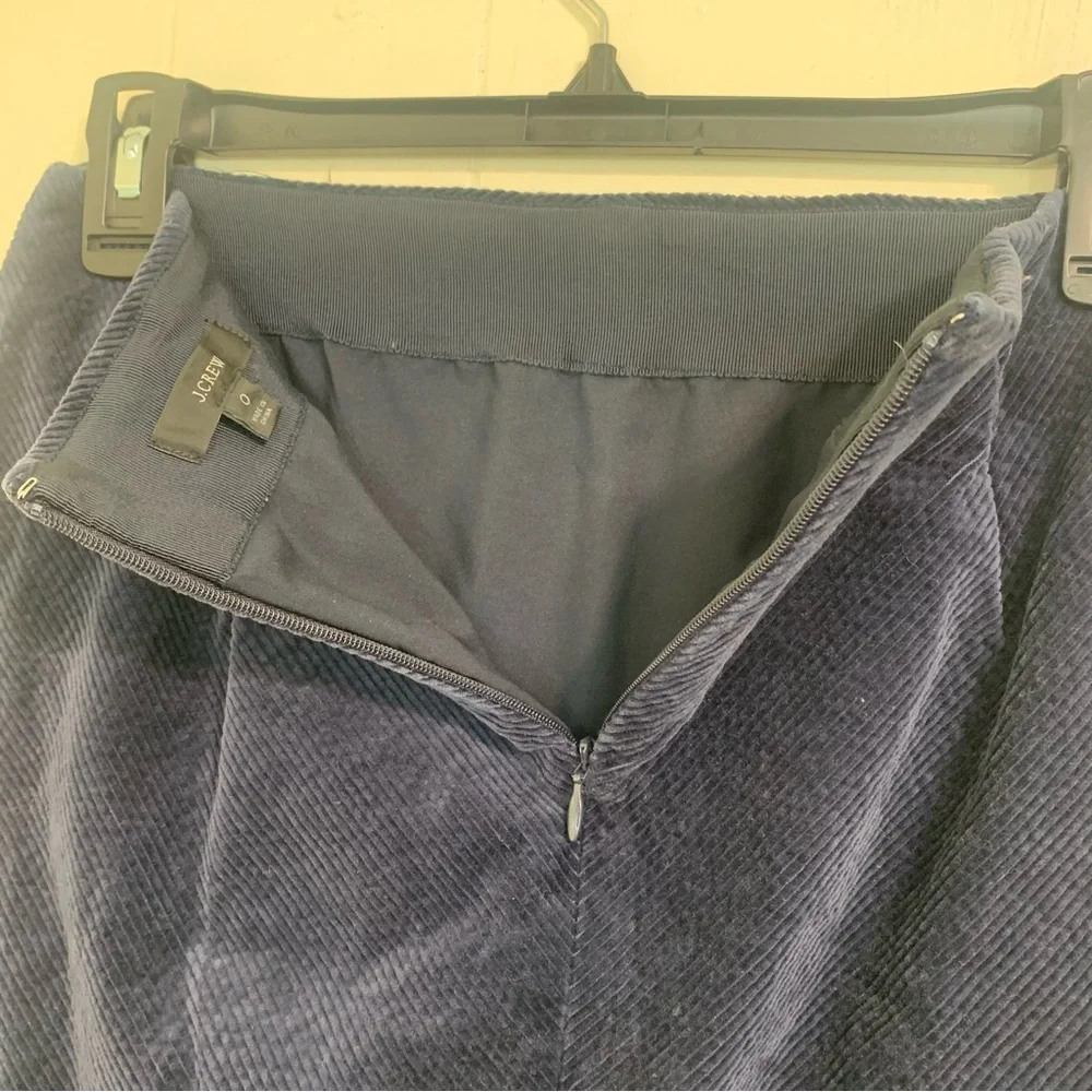 J.CREW J.Crew Navy Blue Corduroy Mini Skirt Size 0.